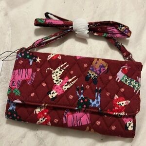 Vera Bradley Holiday Hounds Wallet Crossbody